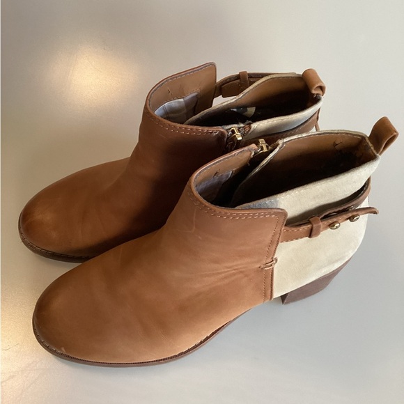 Sperry Shoes - Sperry Top Sider Women's Ambrose Brown & Tan Leather Ankle Boots Size 7M
